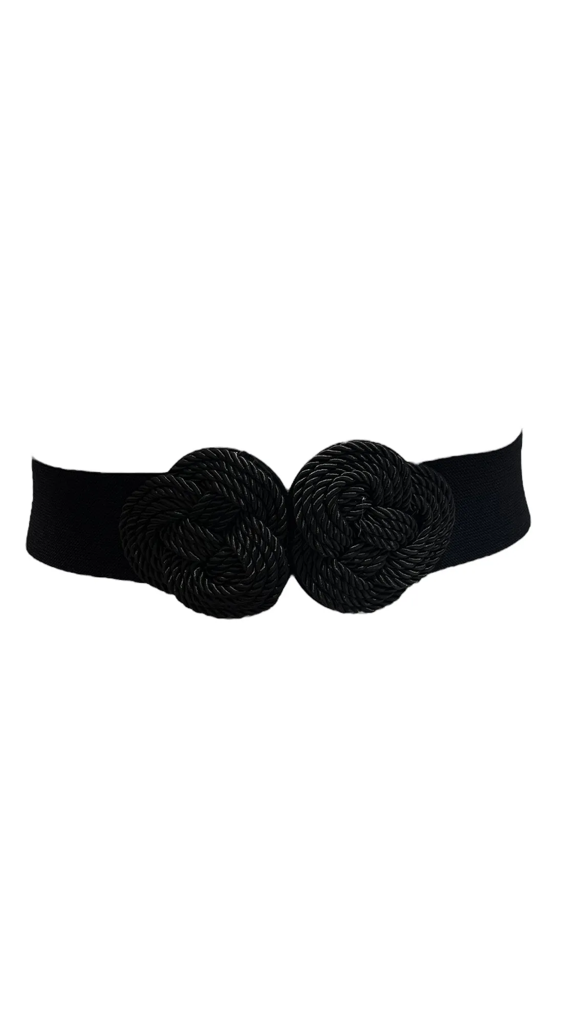 3-1087 Black Elasticated Belt