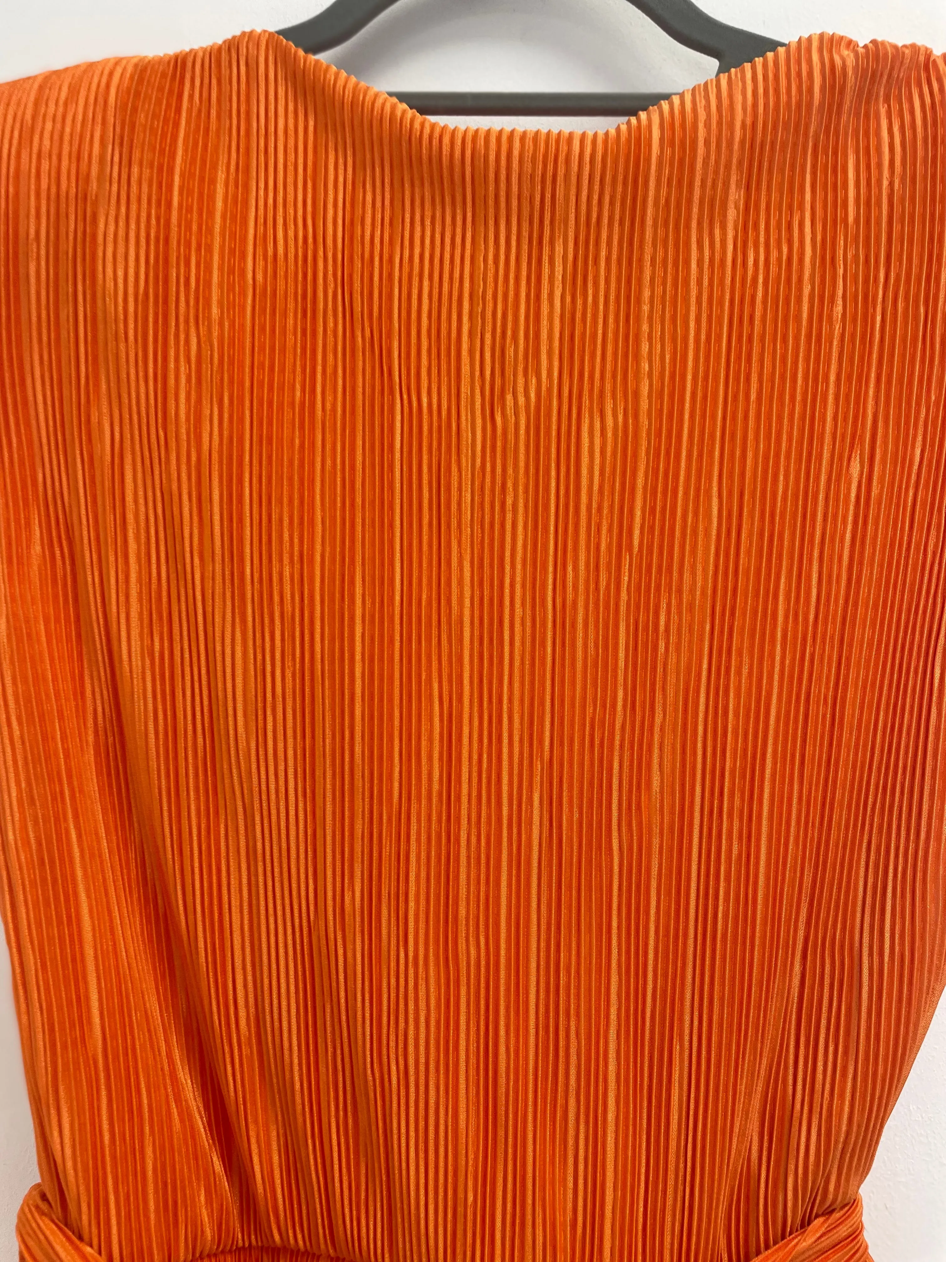 A1674 Elena Ruched Orange Dress