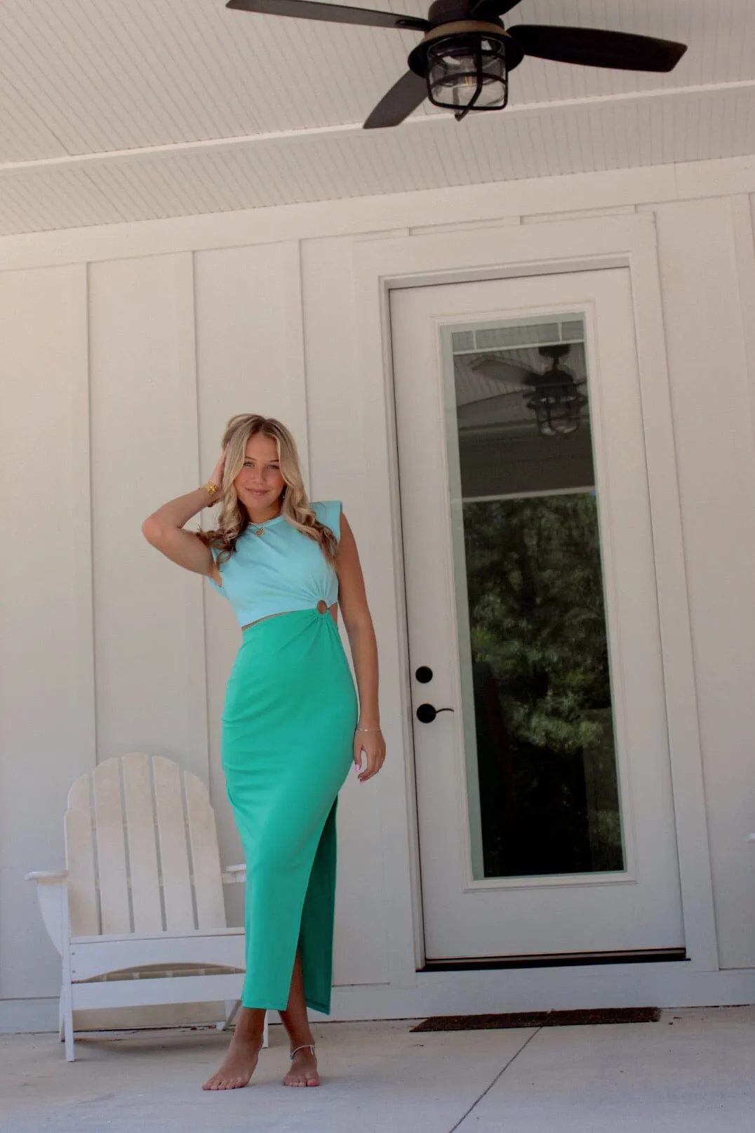 Ally Color Block Maxi Dress