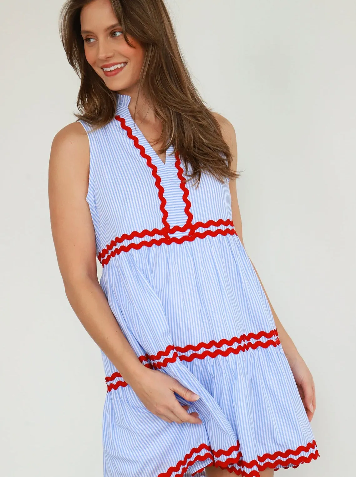 Anaheim Sleeveless Striped Dress