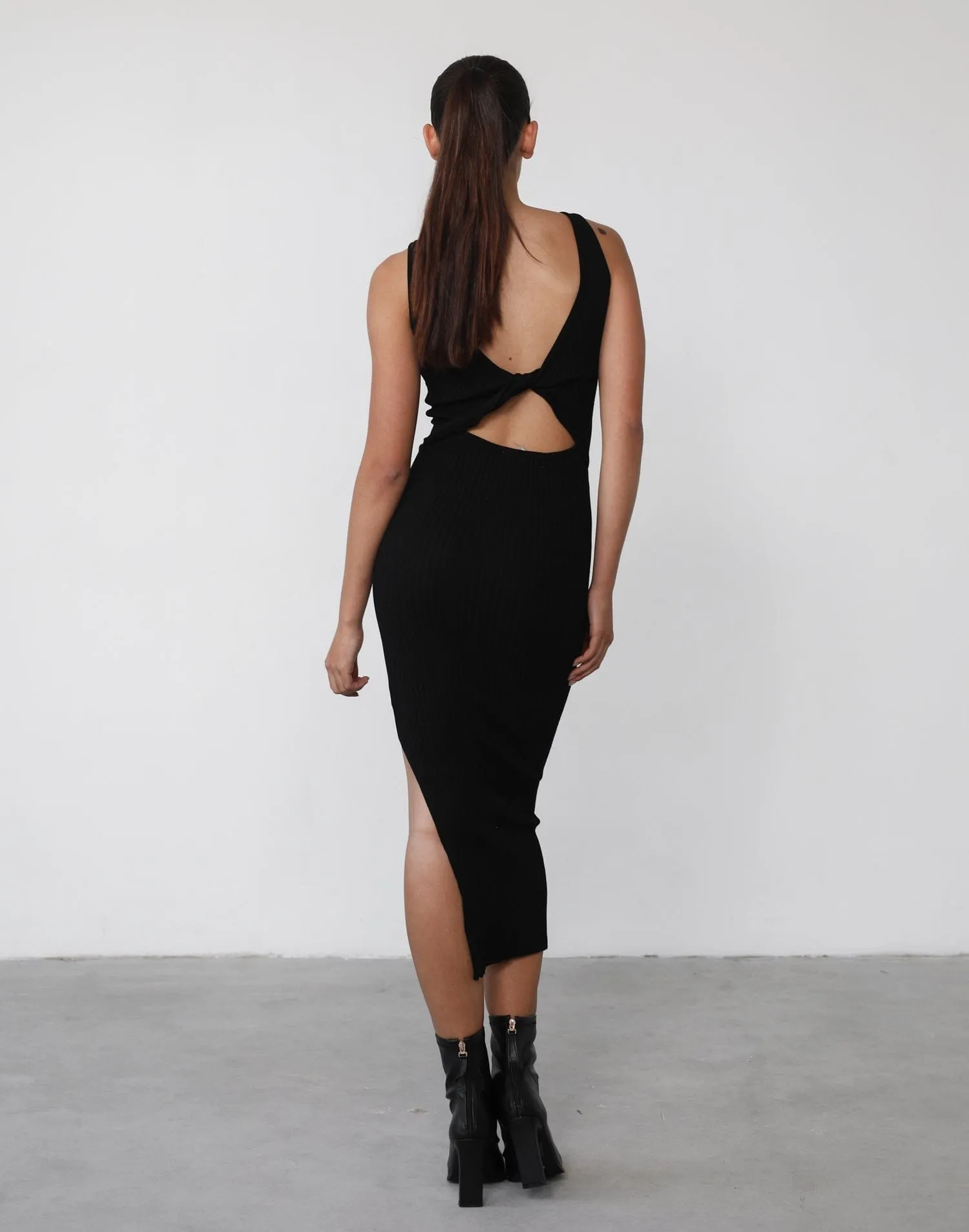 Belma Midi Dress (Black)