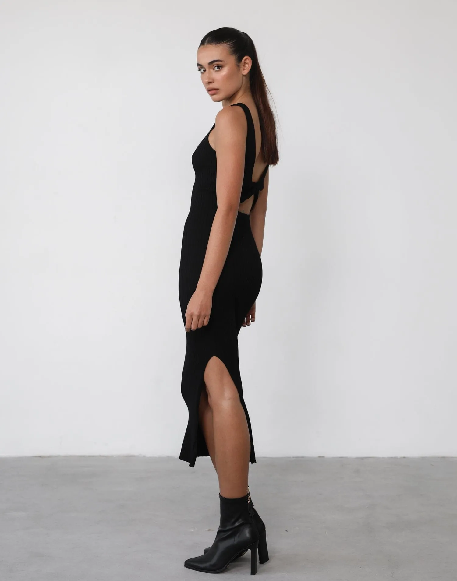 Belma Midi Dress (Black)