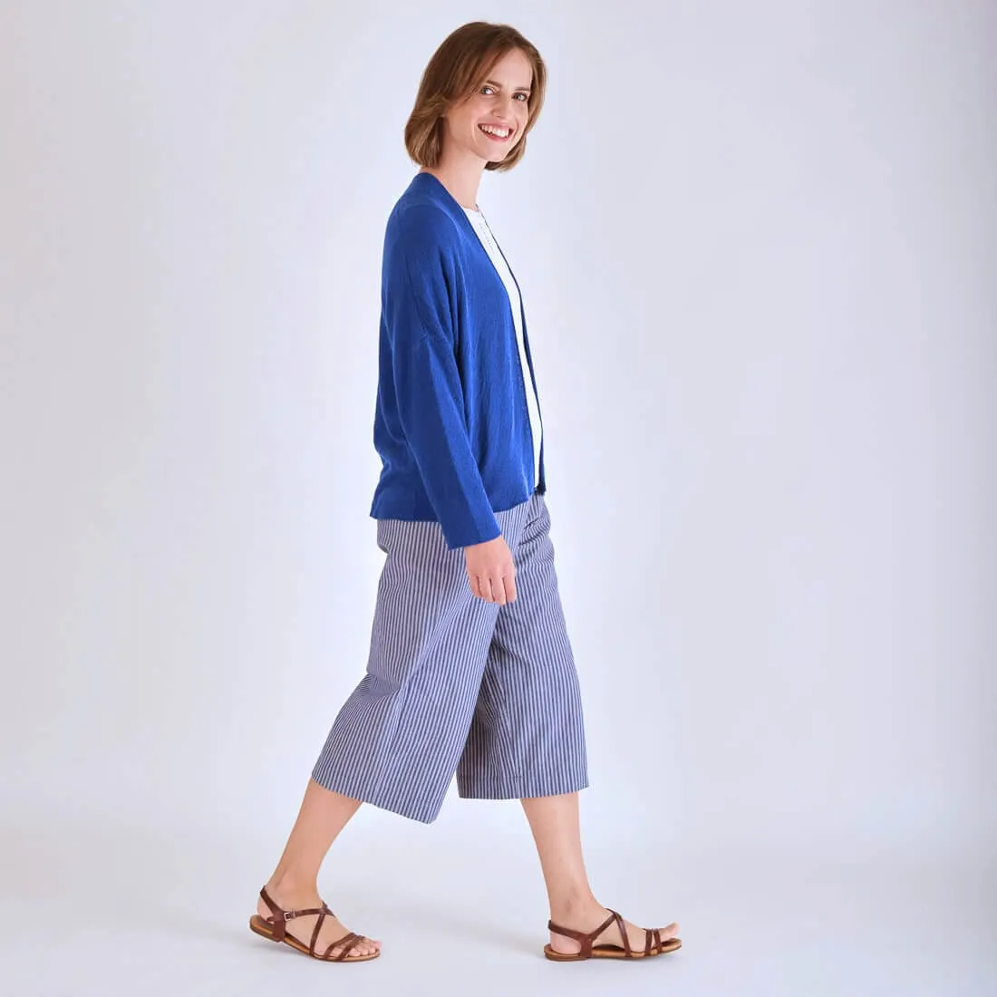 Cara Organic Cotton Cardigan | Cornflower