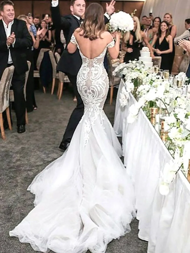 Charming Sweetheart Mermaid Wedding Dresses With Appliques WD275