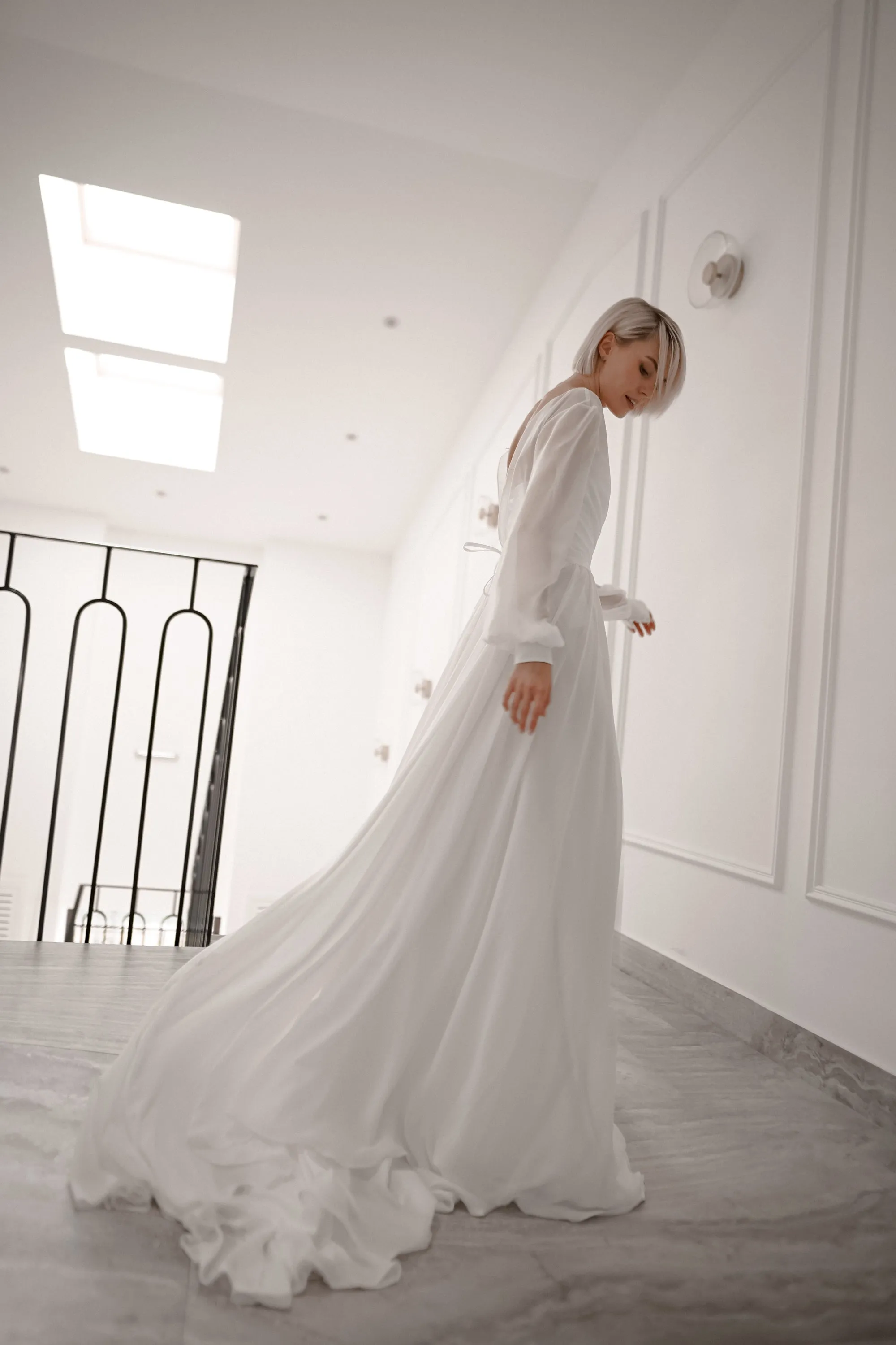 Chiffon Wedding Dress Berit With Two Leg Slits