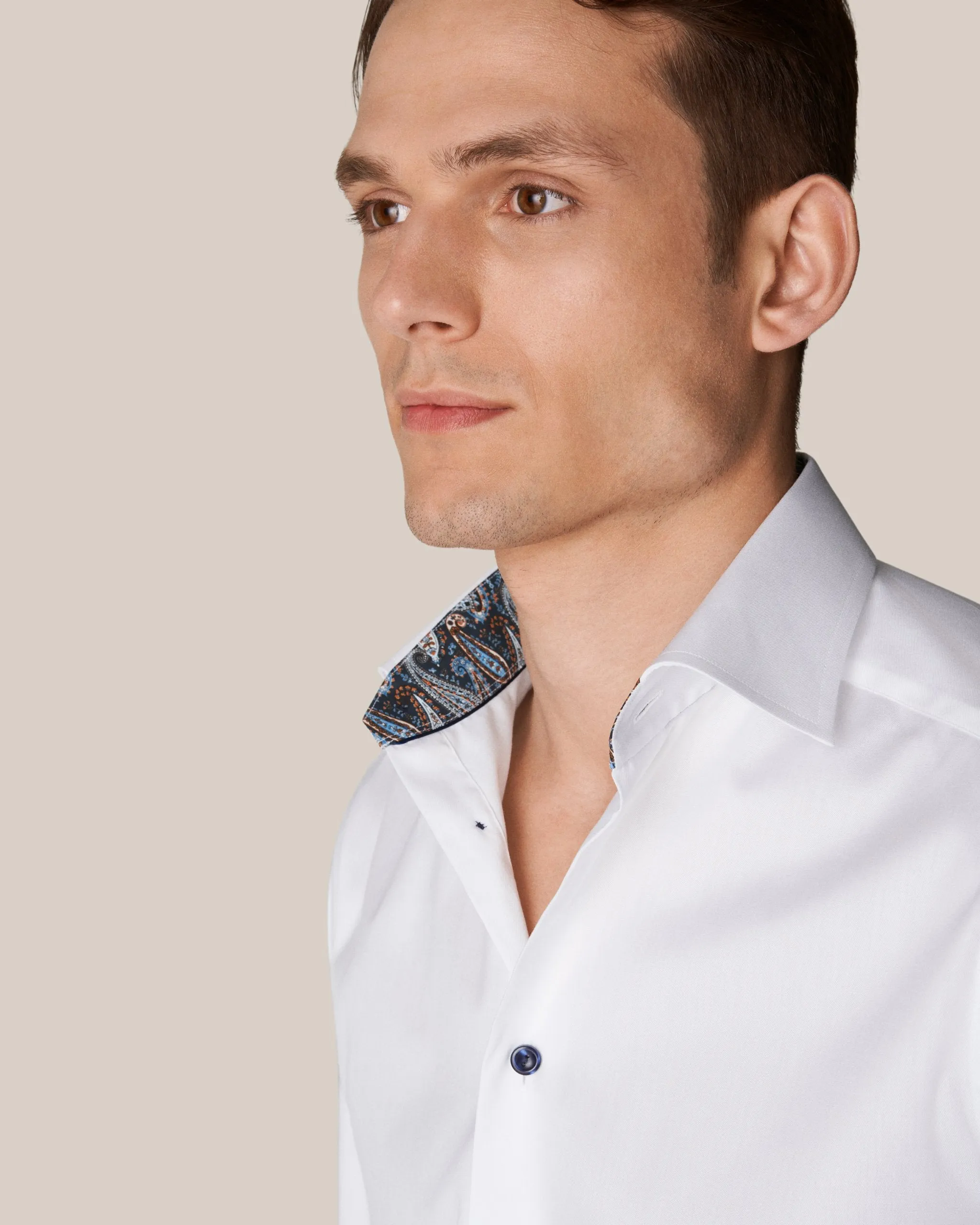 Contemporary Fit - Paisley Contrast Details Shirt