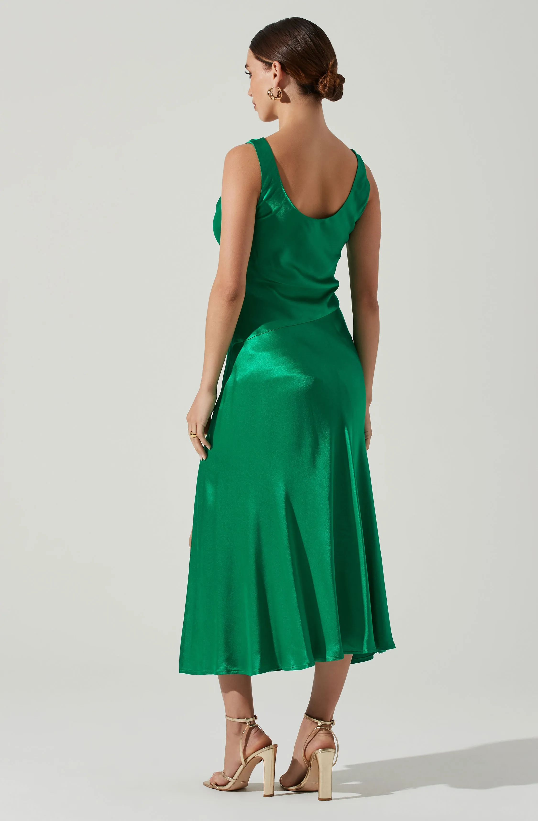 Cristella Satin Midi Dress