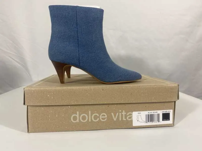 DEE BOOTIES BLUE DENIM - re:vita