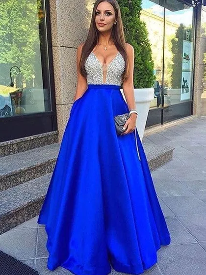 Fashion Prom Dress Beaded Top, Prom Dresses Long, Evening Dress, Formal Dress, Graduation School Party Gown, PC0476