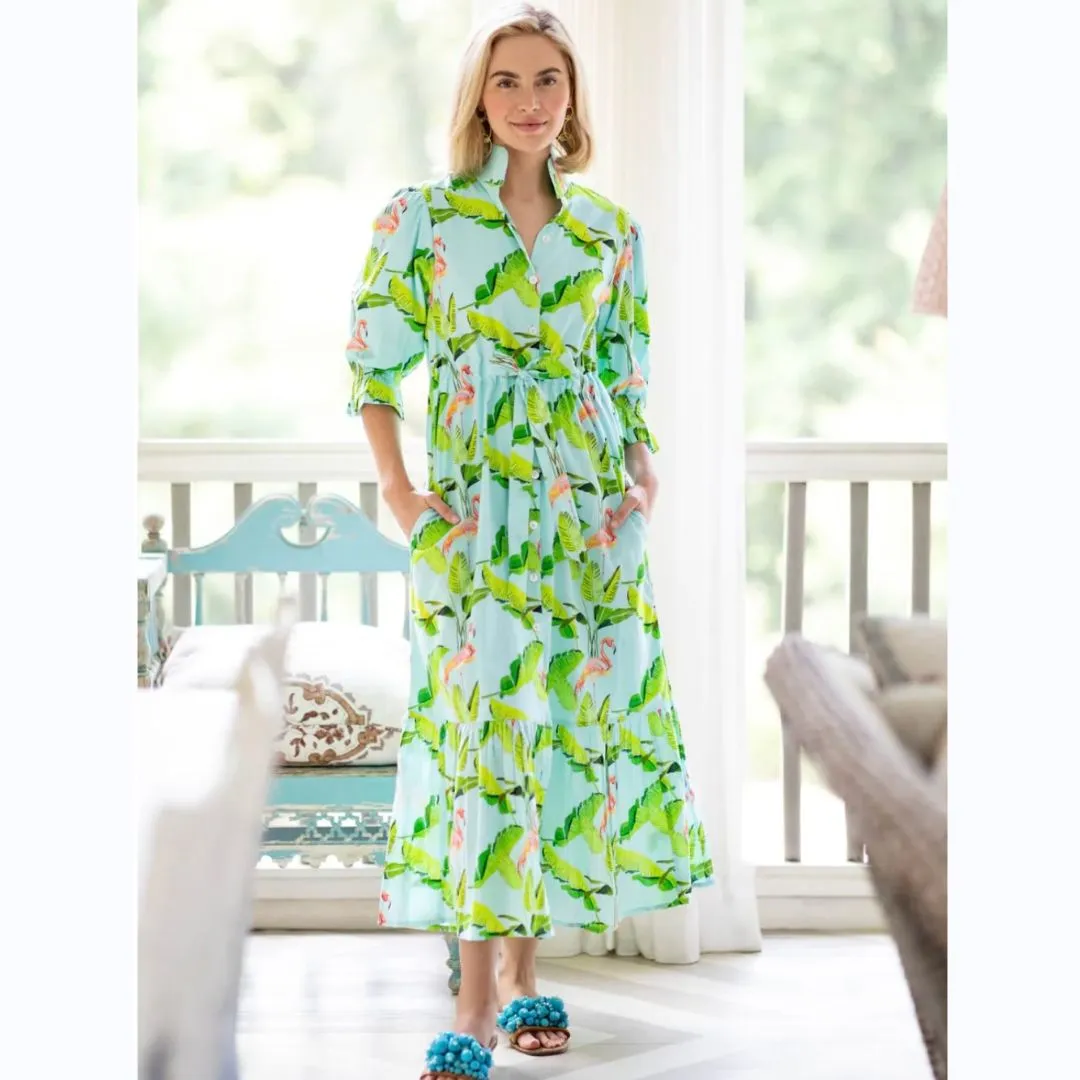 Flamingo Long Tiered Dress