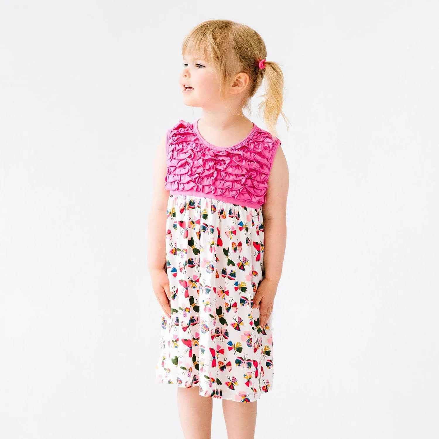 flitter flutter modal magnetic toddler dress - re-loved