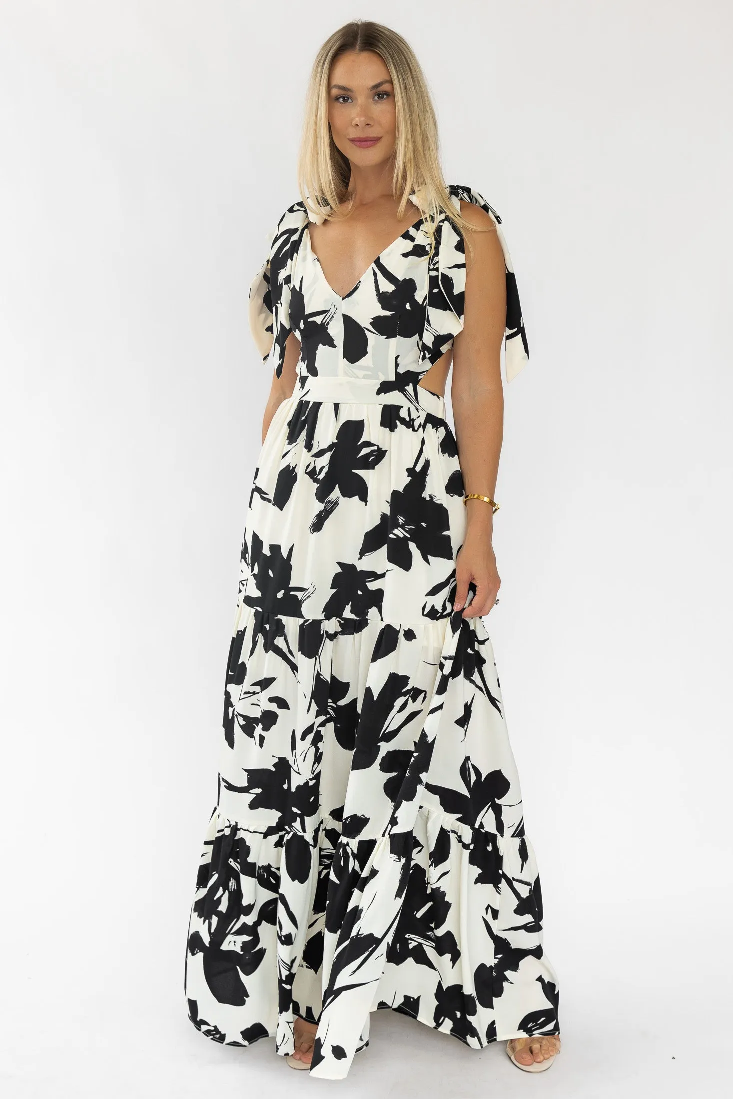 Holden Black Floral Maxi Dress