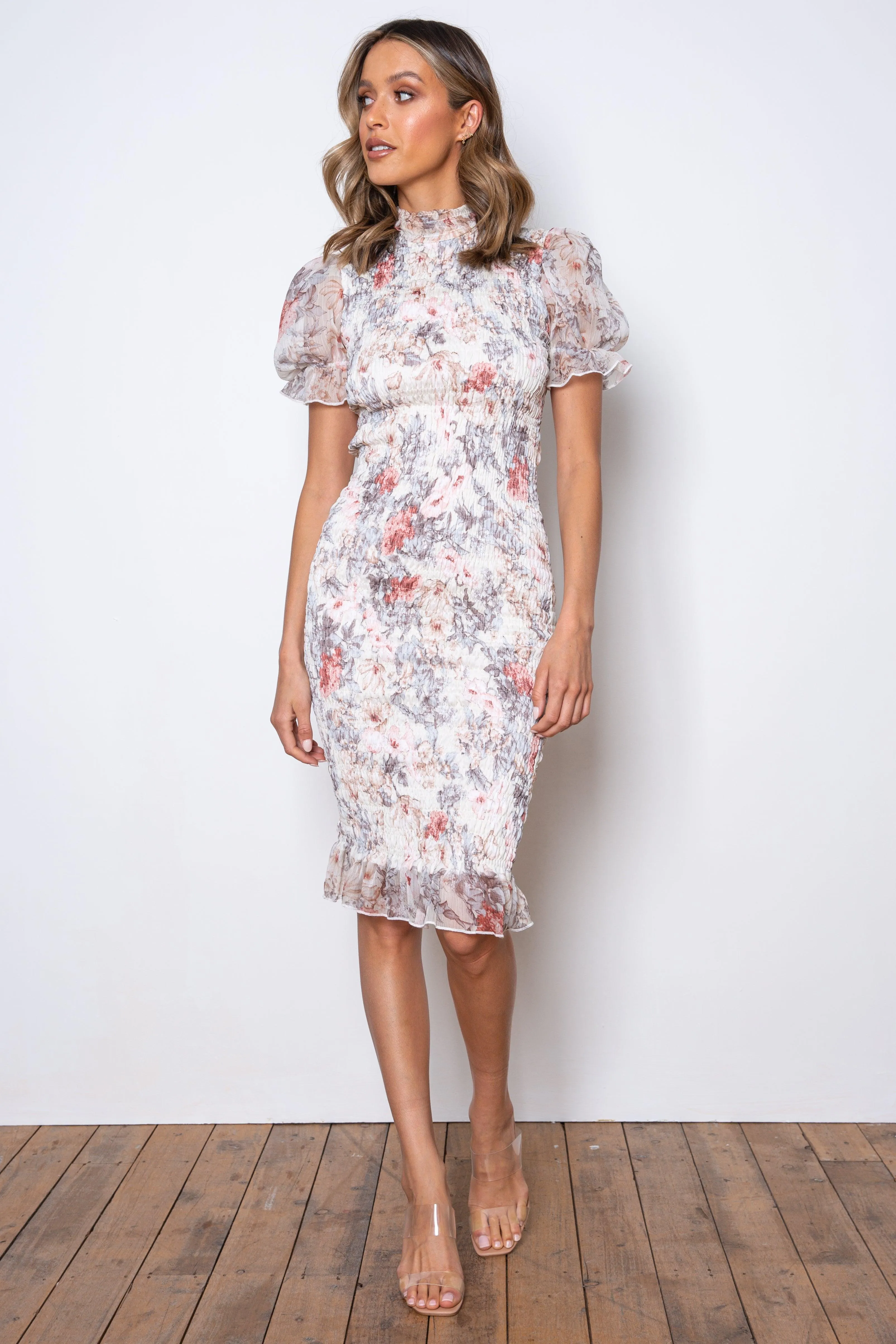 Juliette Midi Dress - Floral