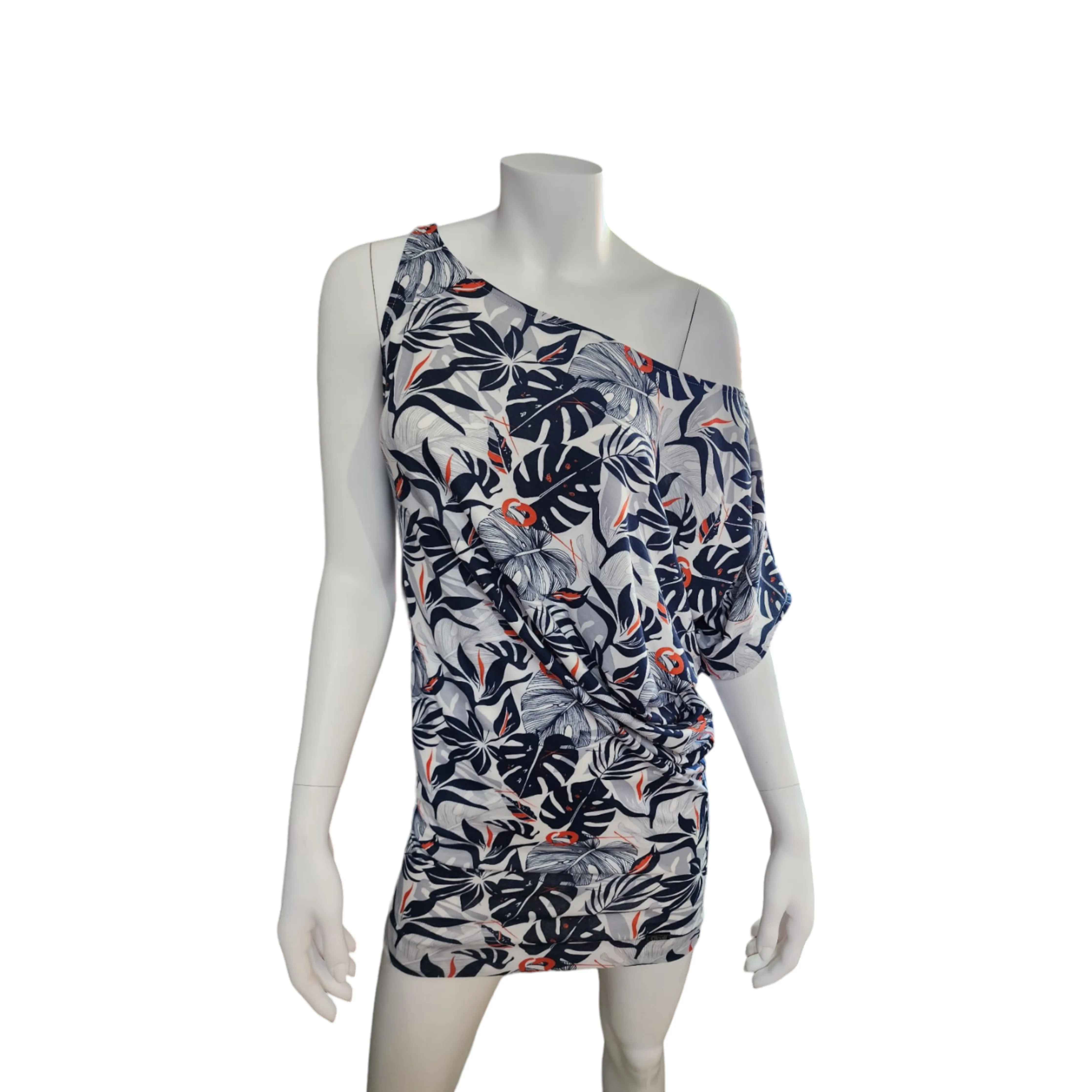 Kamai Dress - Navy Leaf