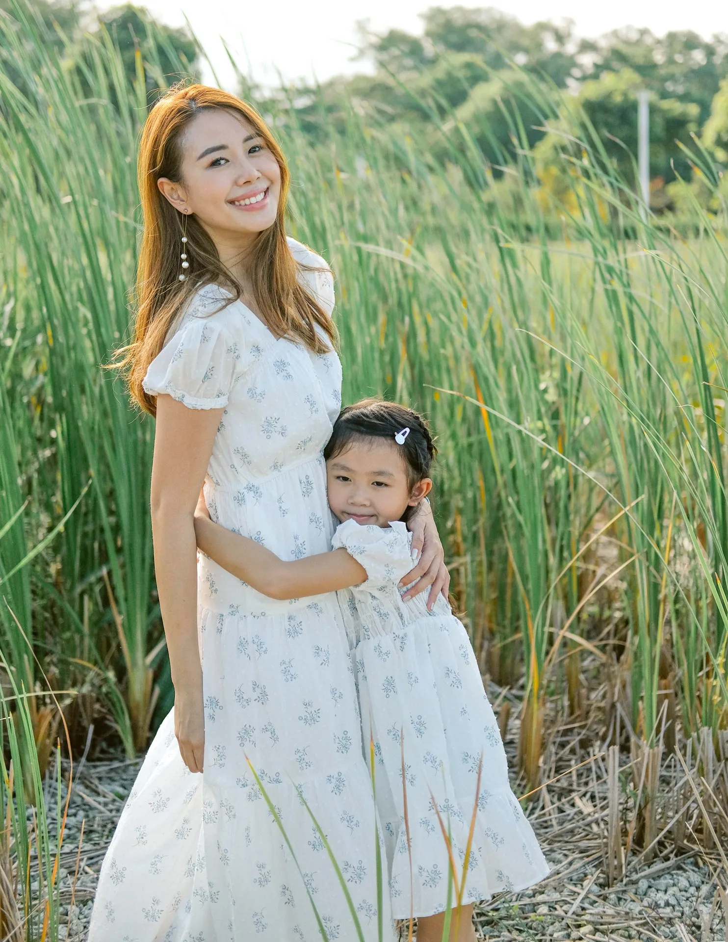 *KIDS* Mikaela Dress in Blue Floral