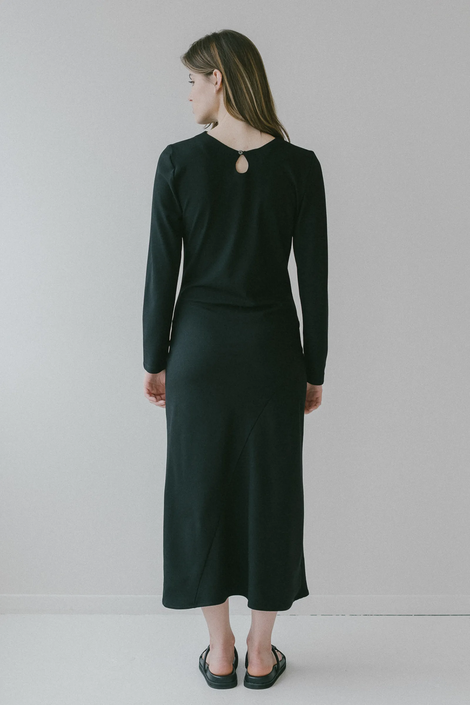 Kirby Long Sleeve Dress in Black