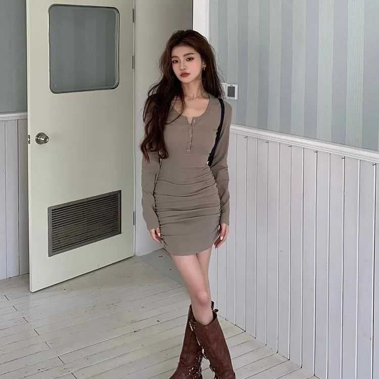 Knit Long-Sleeve Dress