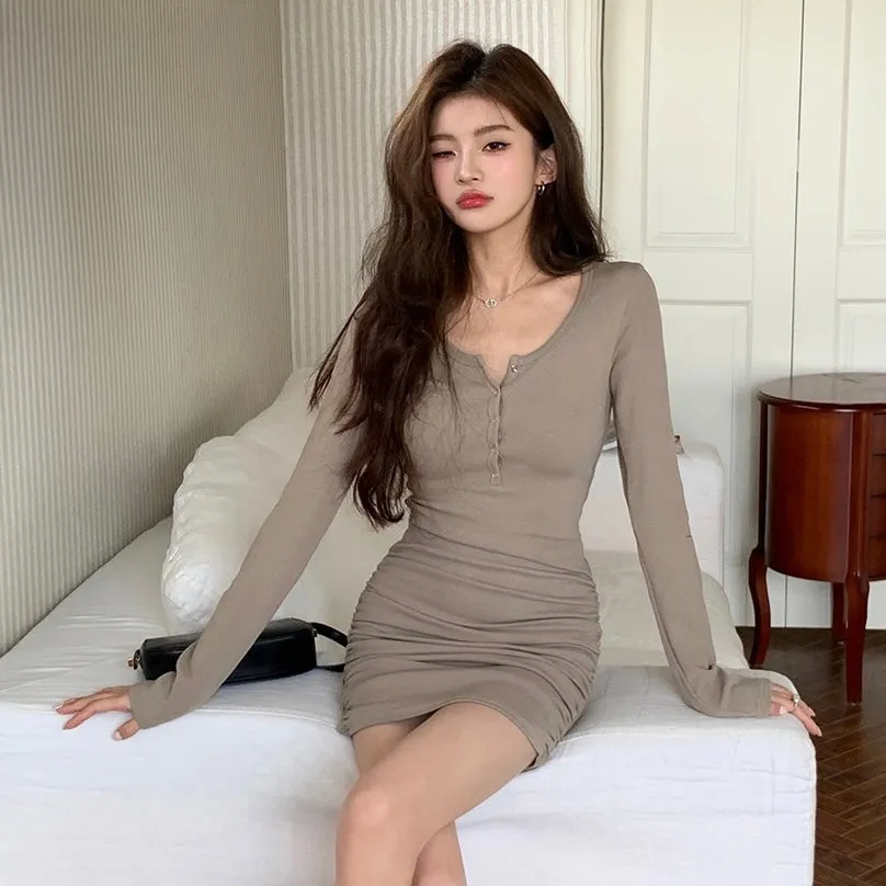 Knit Long-Sleeve Dress