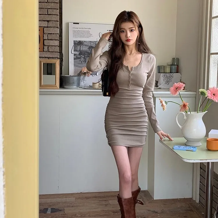 Knit Long-Sleeve Dress