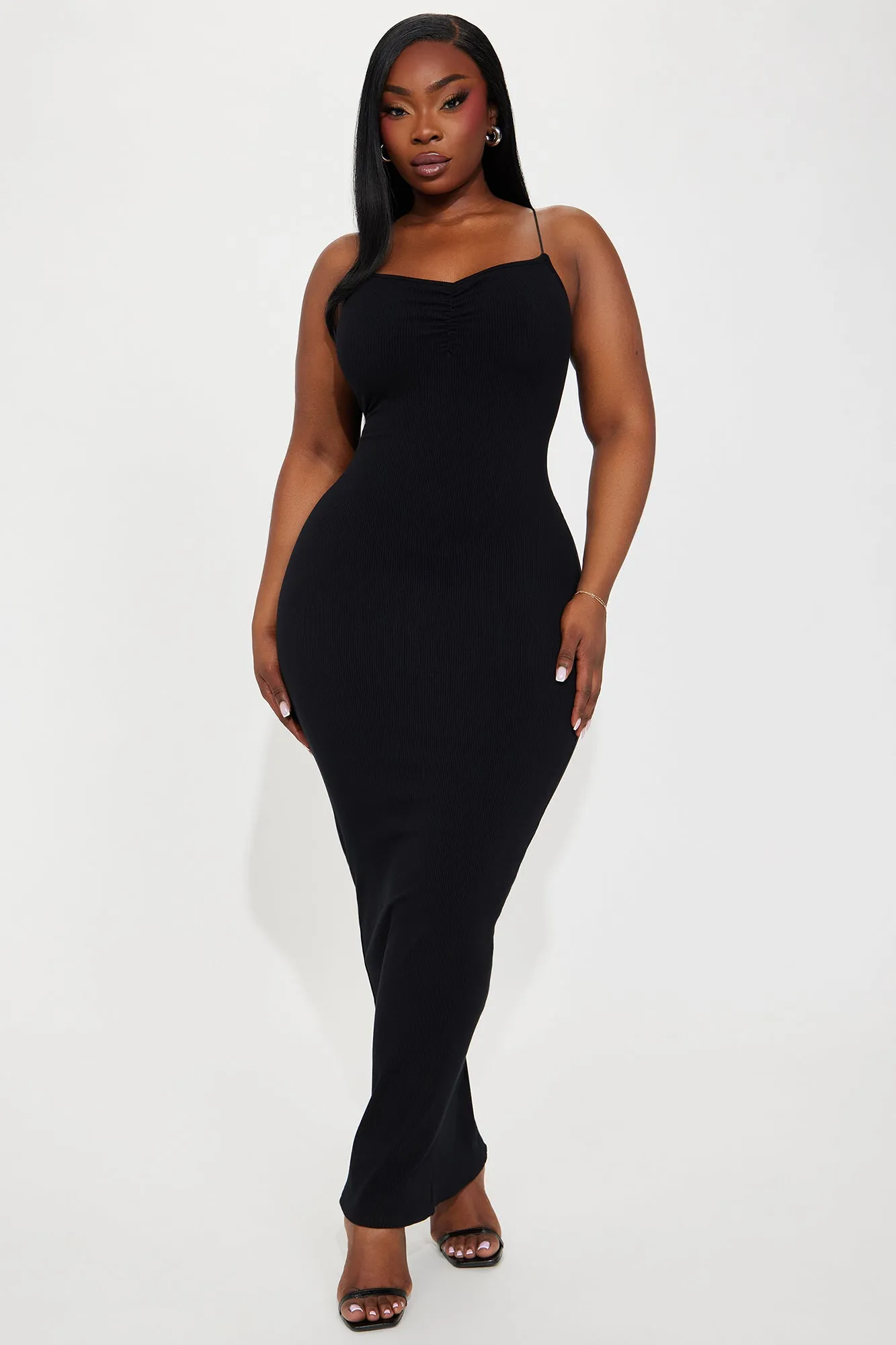 Lyla Snatched Maxi Dress - Black