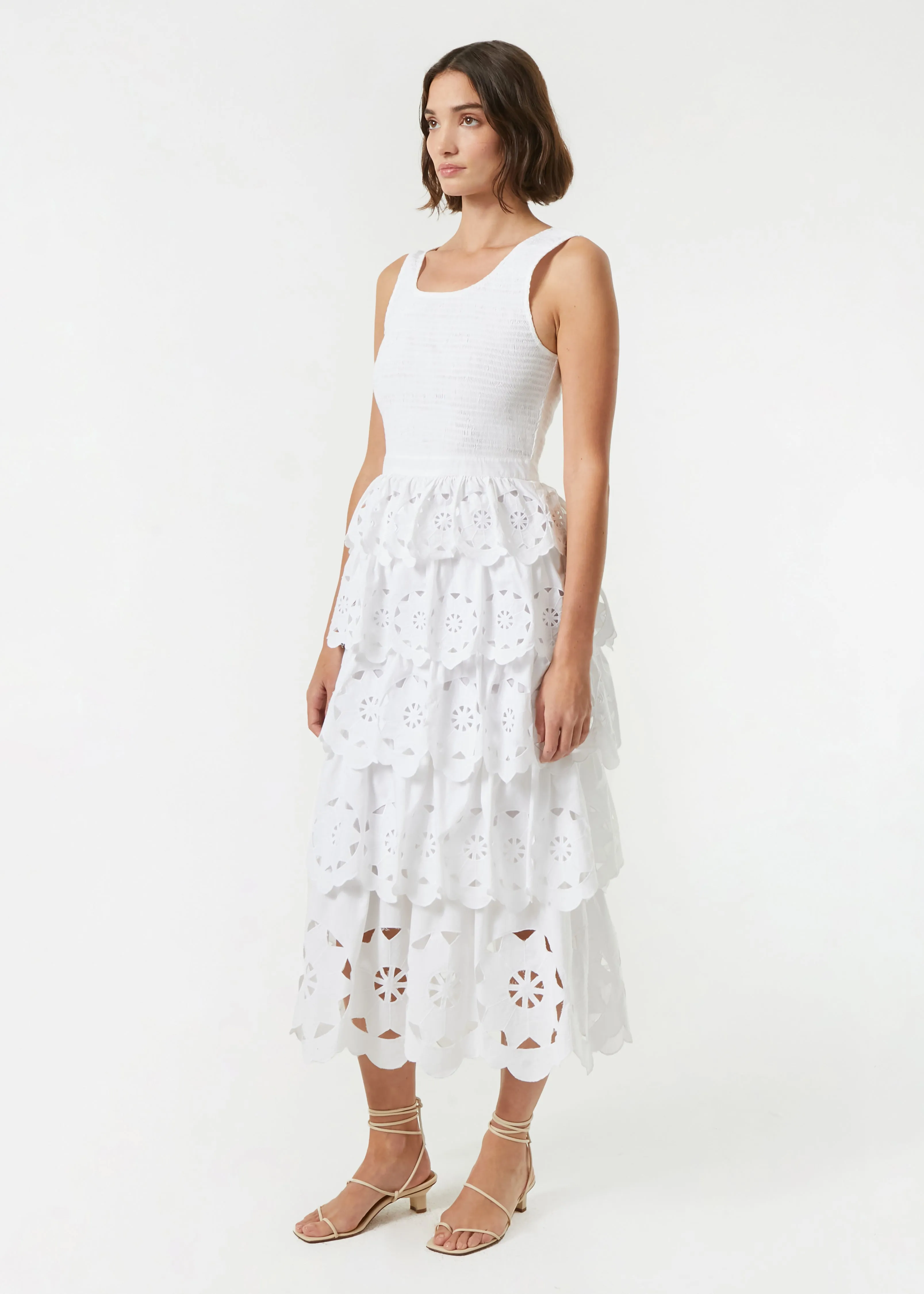 Nia Dress | White Eyelet