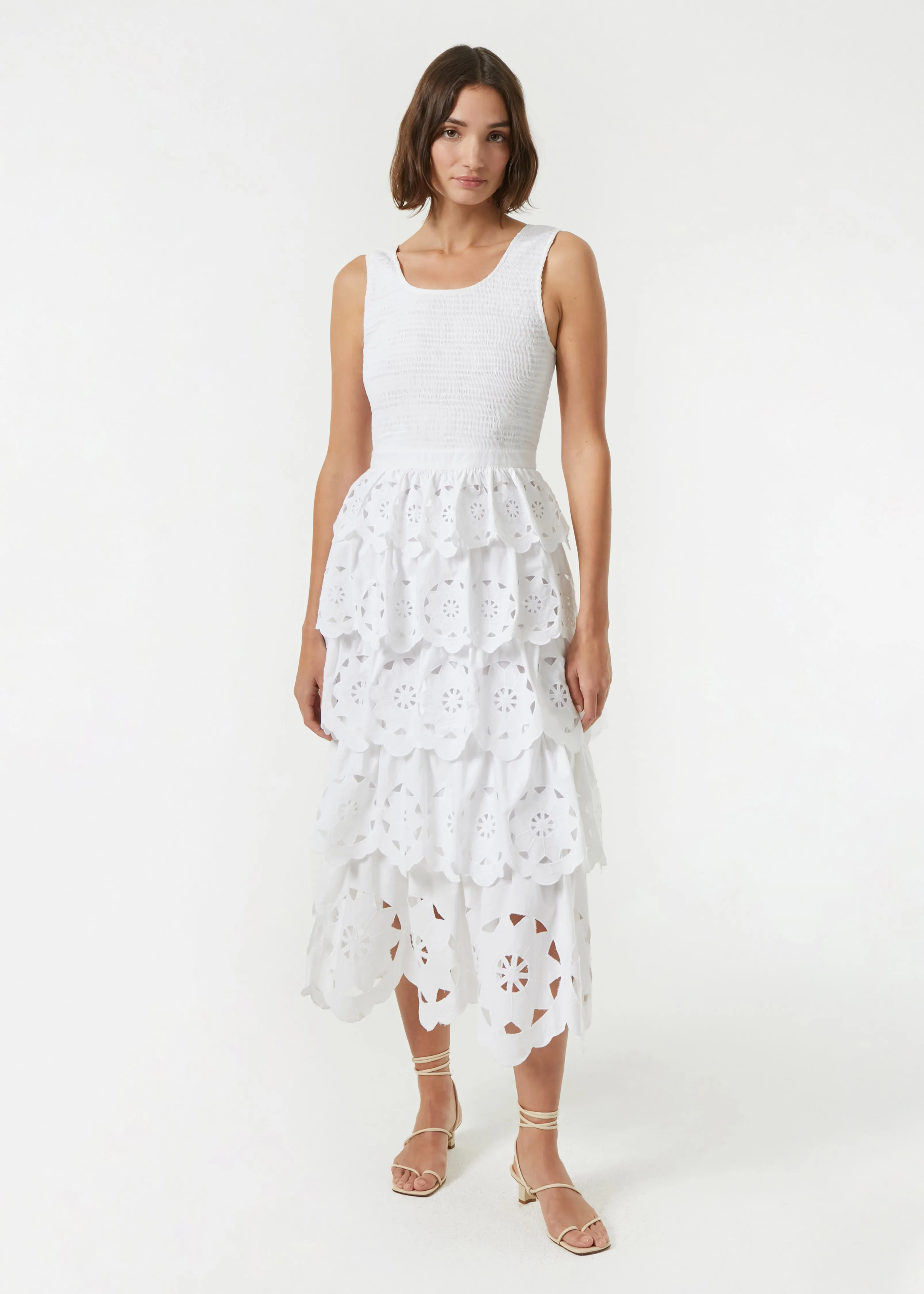 Nia Dress | White Eyelet