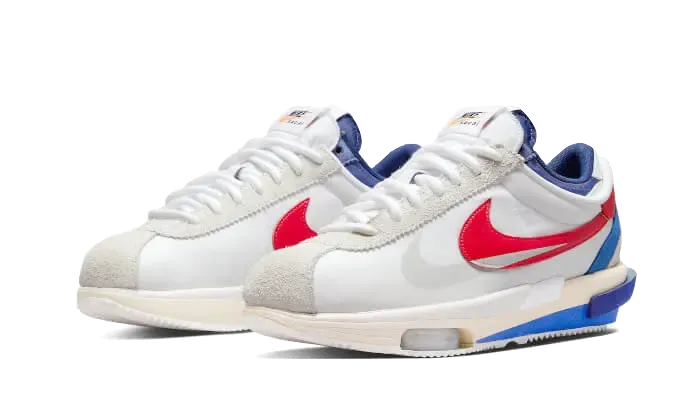 Nike Cortez 4.0 Sacai White University Red Blue