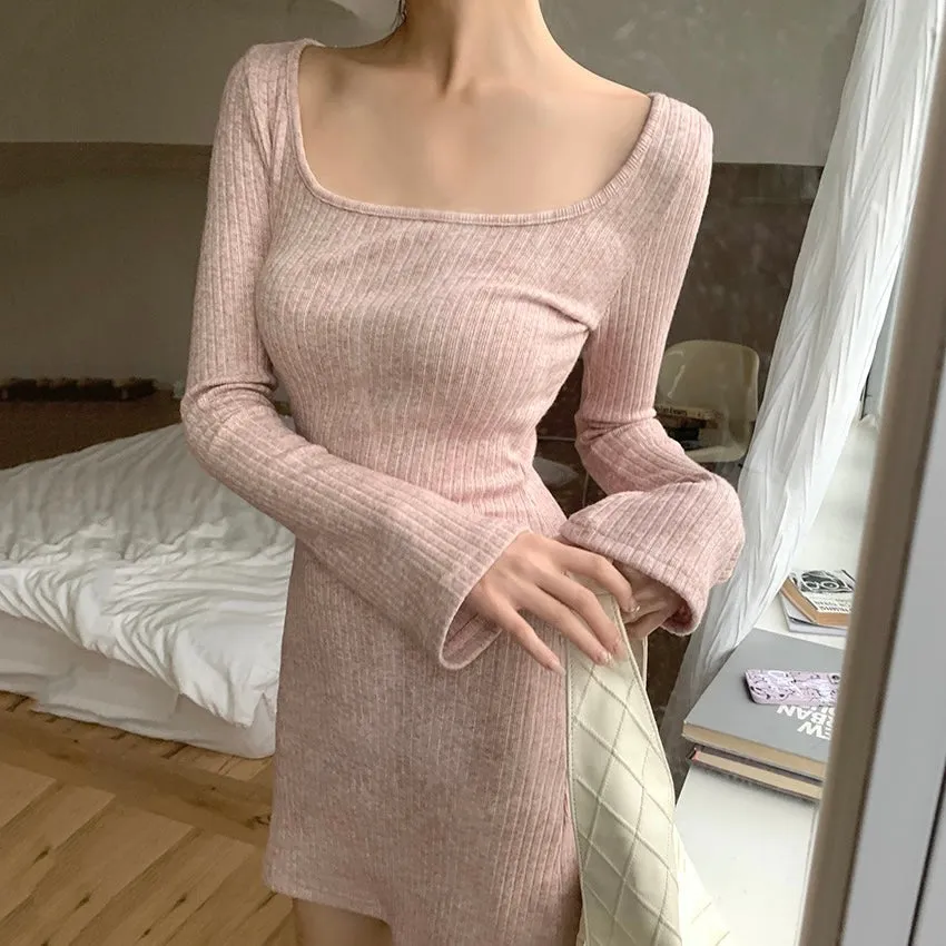 Pink Knit Dress