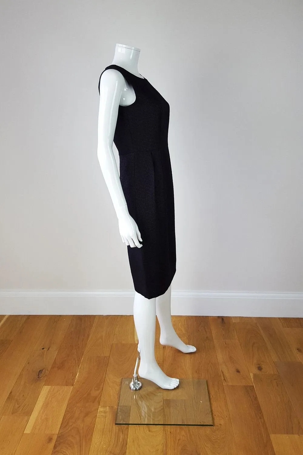 PURE COLLECTION Tulip Black Sleeveless Shift Dress (UK 8)