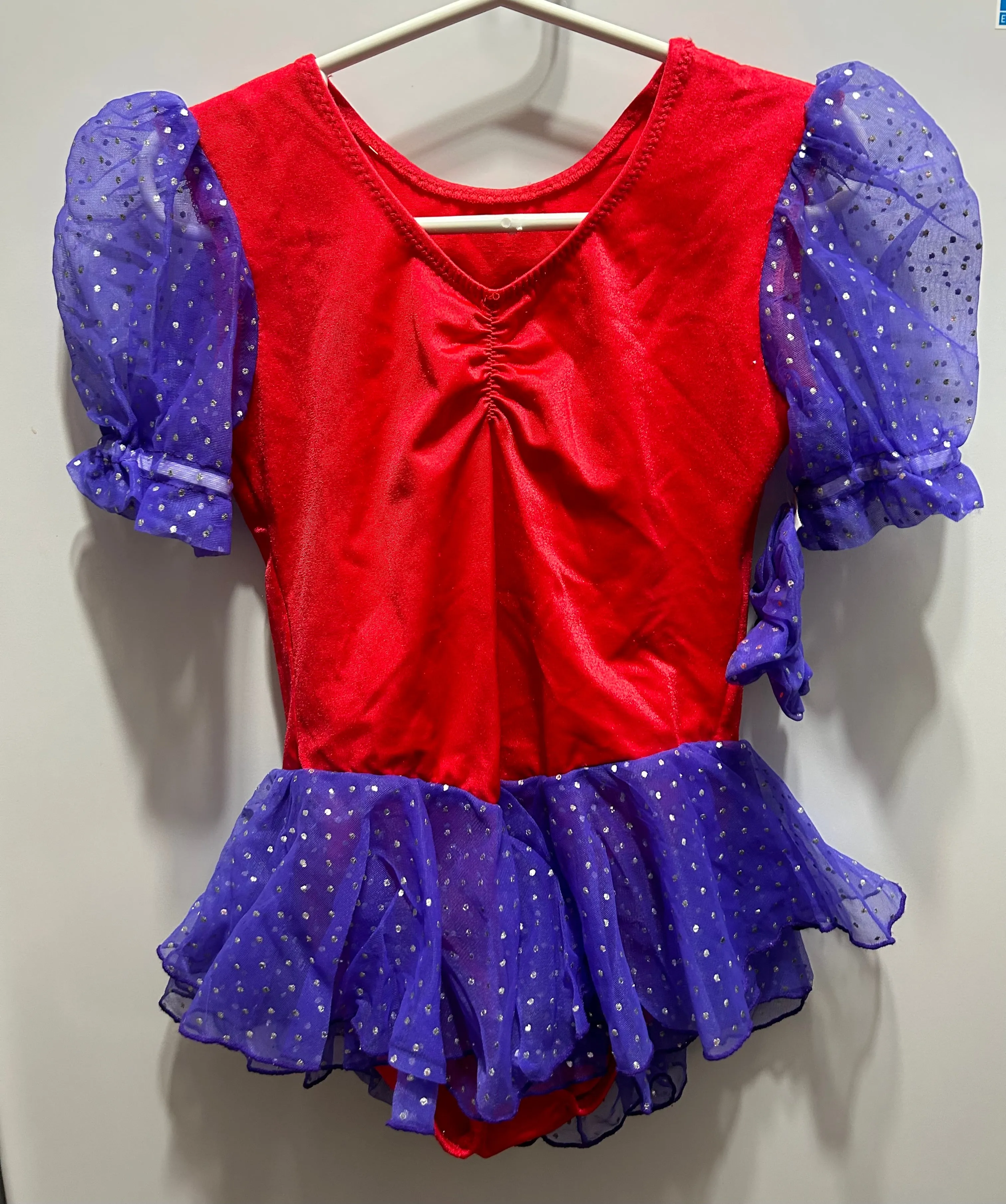 Red/Purple Child 6X-7 Skate Dress