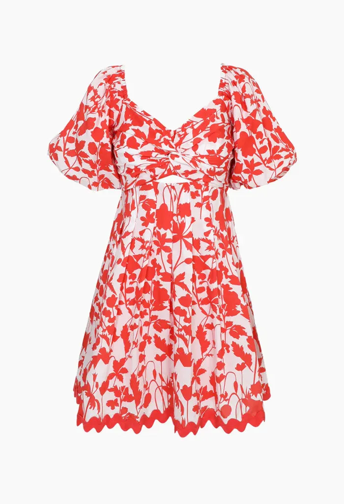 Remi Mini Dress-Poppy Red