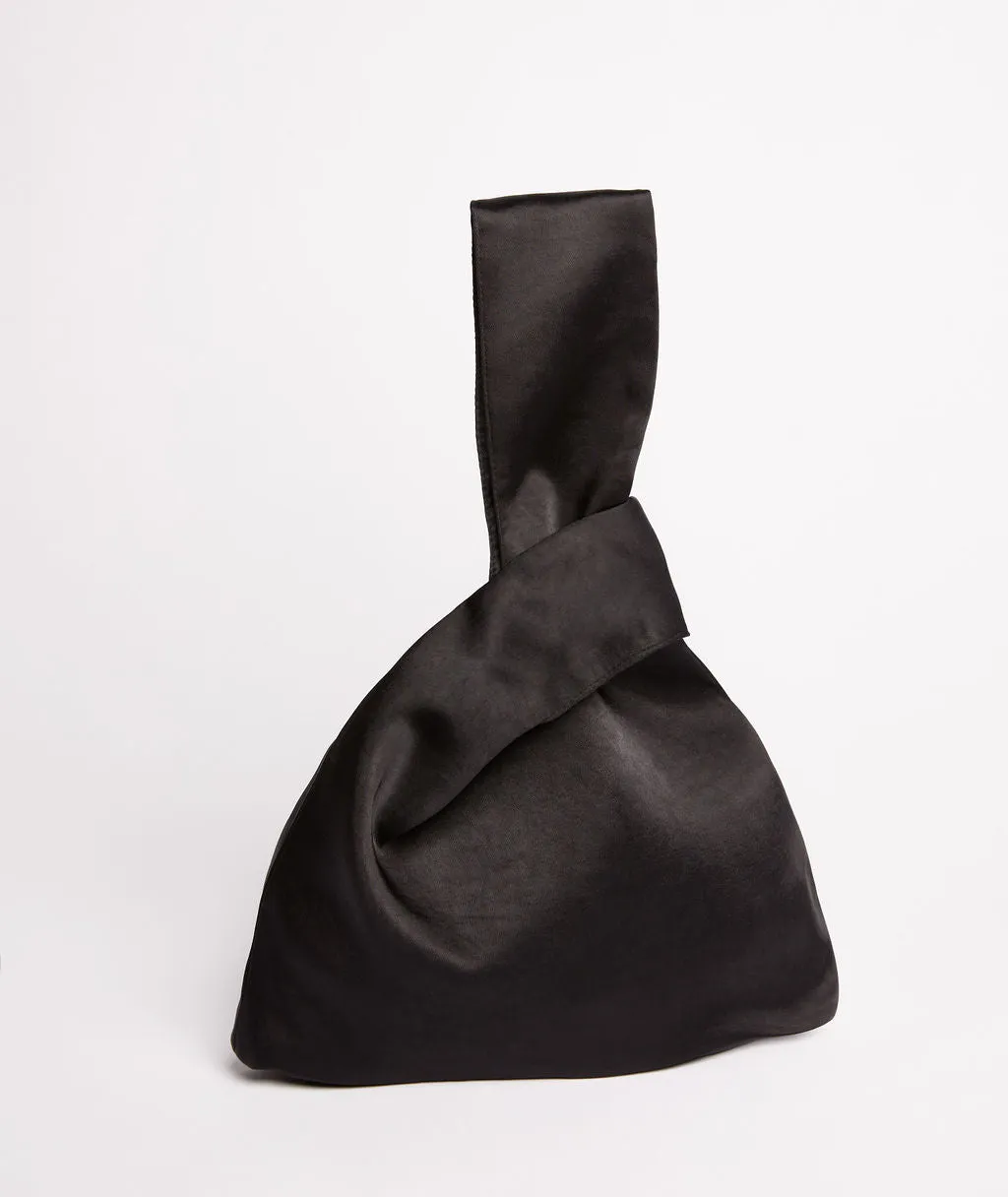 Satin Pouch Bag - Black