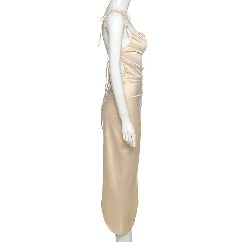 Satori Golden Ruched Dress