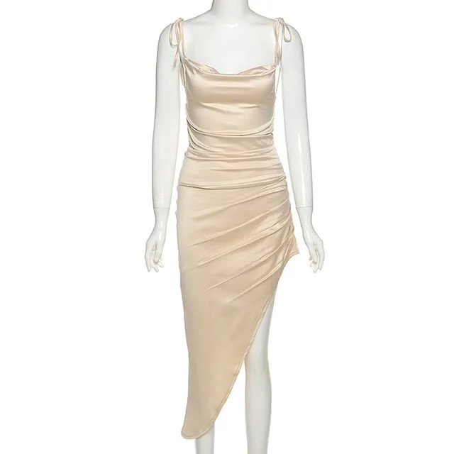 Satori Golden Ruched Dress