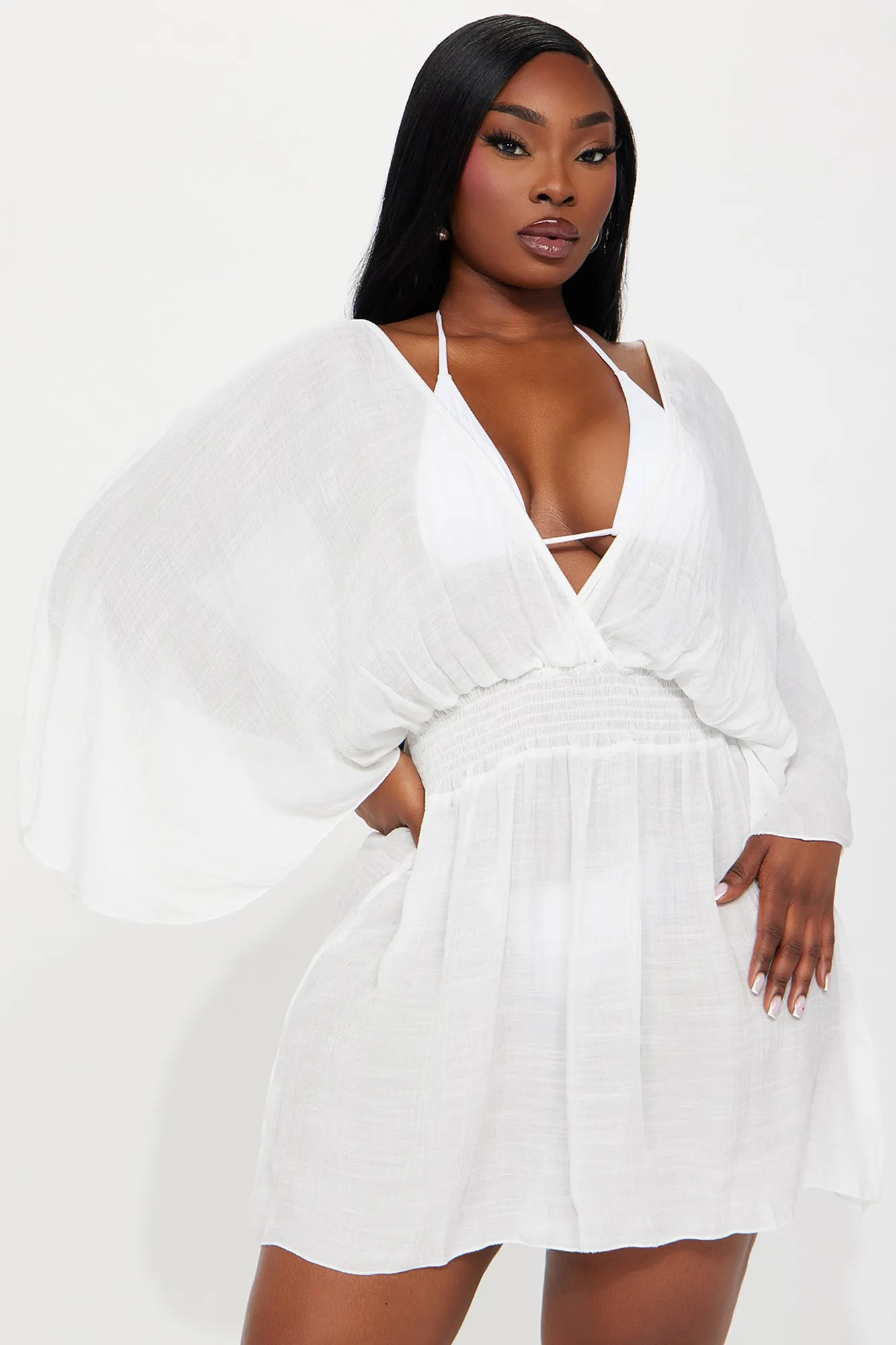 Shayna Cover Up Dress - White