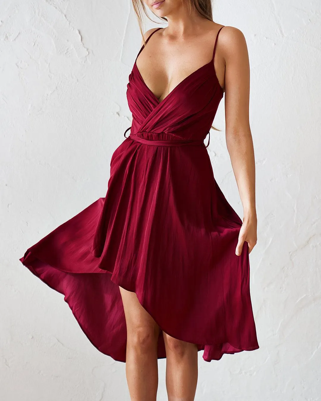 Siren Midi Dress - Wine