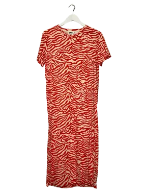 Size M - Bimba Y Lola Red Tiger Print Maxi T-shirt Dress