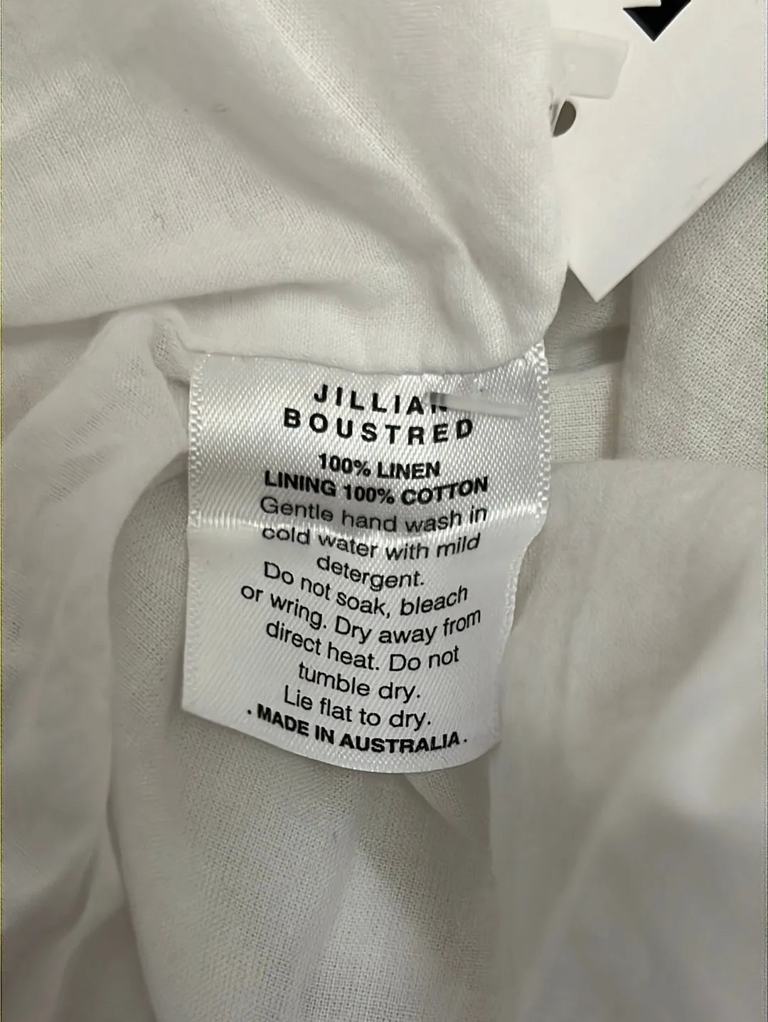 Size M - Jillian Boustred White Linen Dress