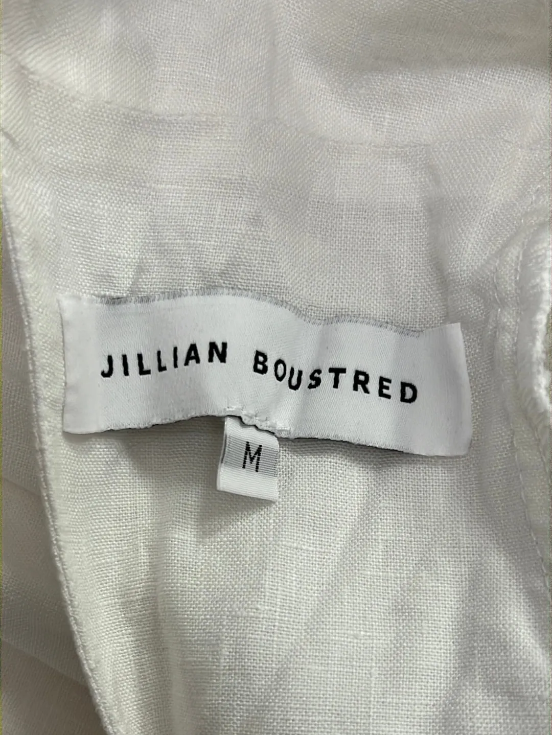 Size M - Jillian Boustred White Linen Dress