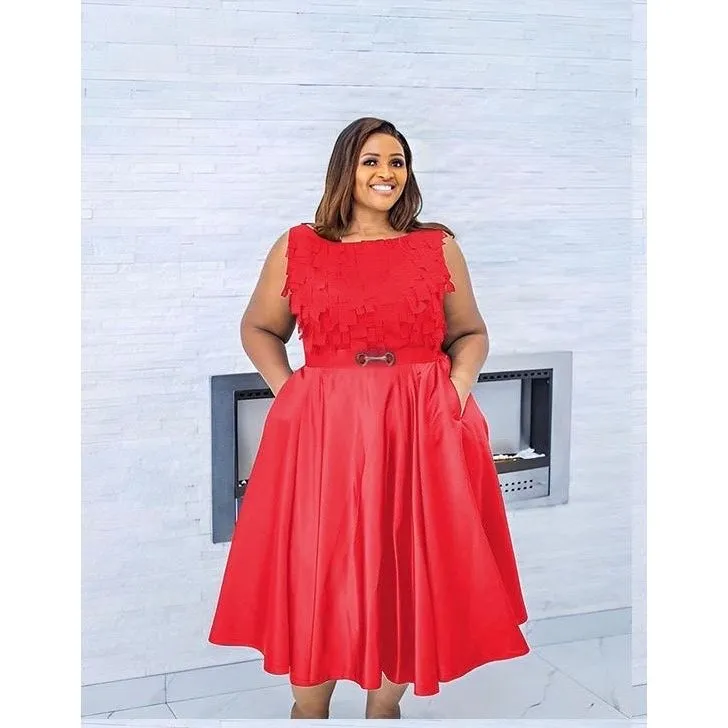 Sleeves Plus-Size Dress