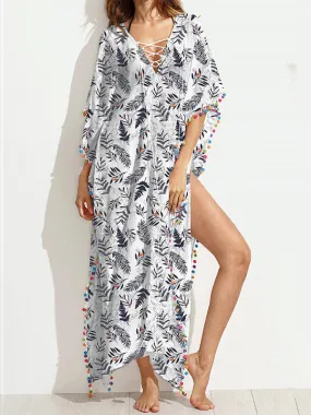 Summer Floral Loose Beach Maxi Dress