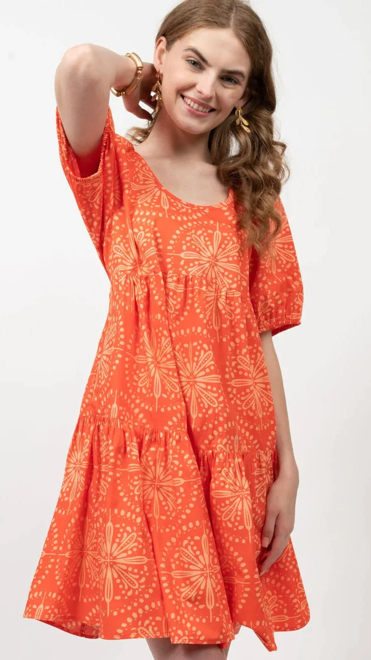 TANGERINE BANDERA DRESS