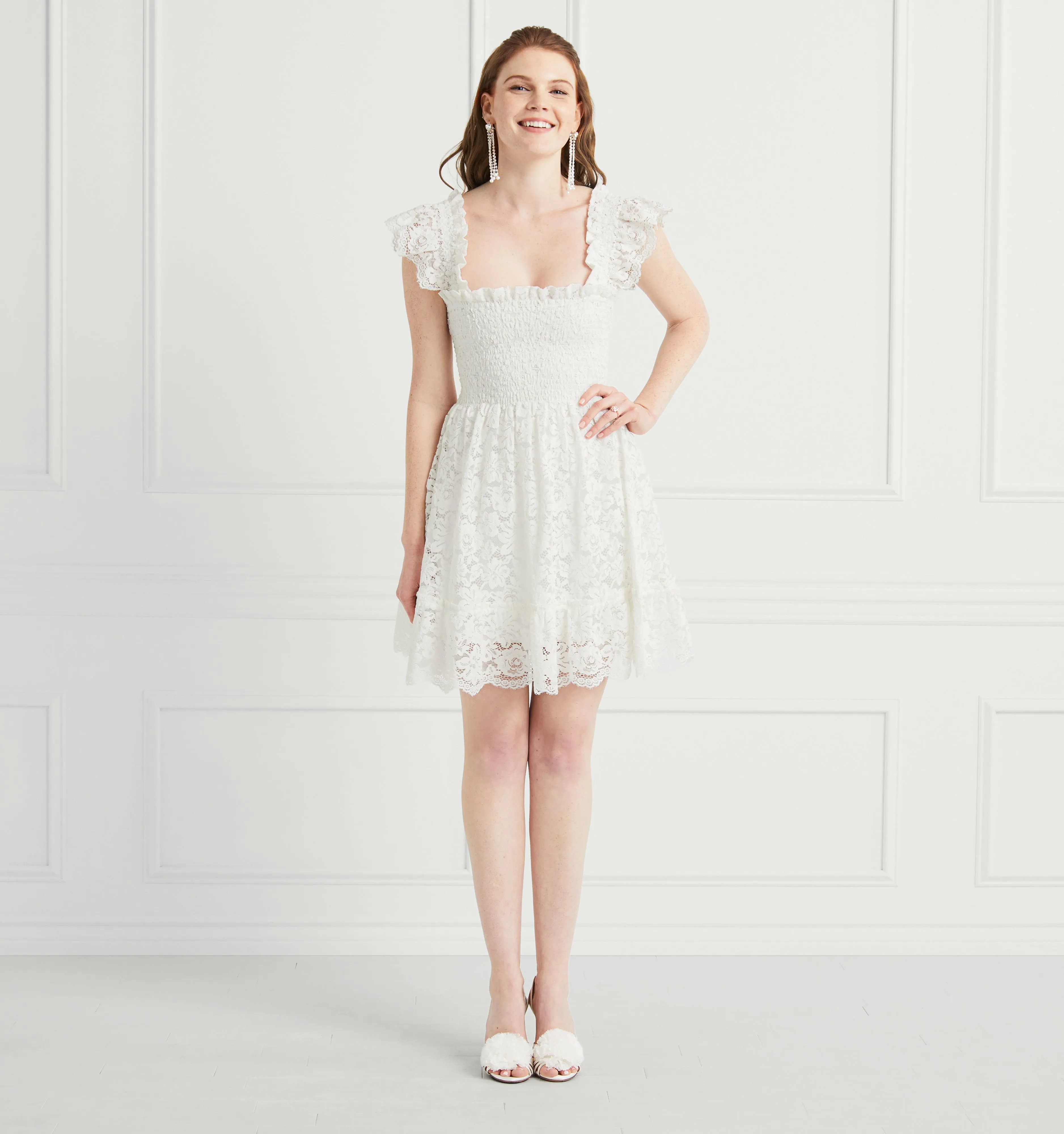 The Lace Elizabeth Nap Dress - White Lace