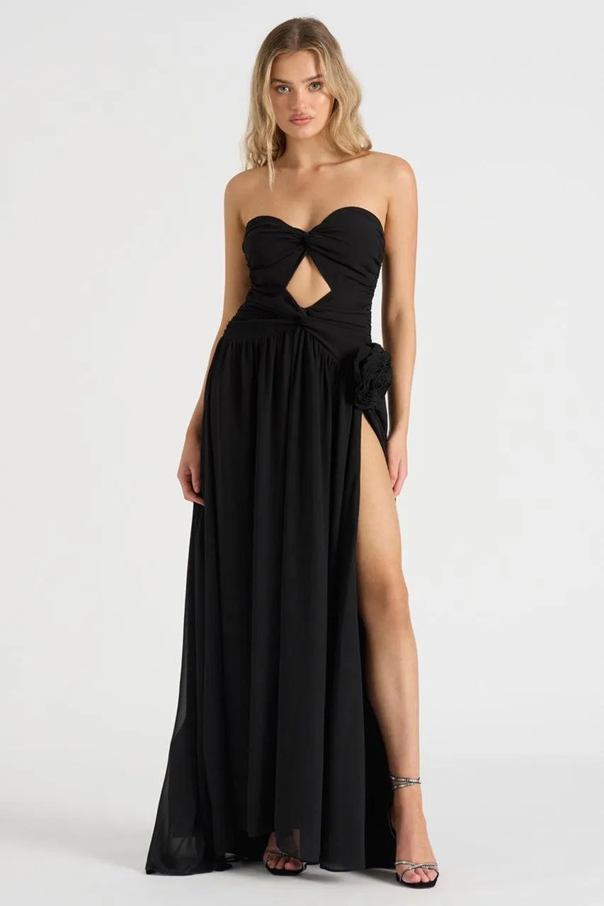 The Rosette Gown - Black