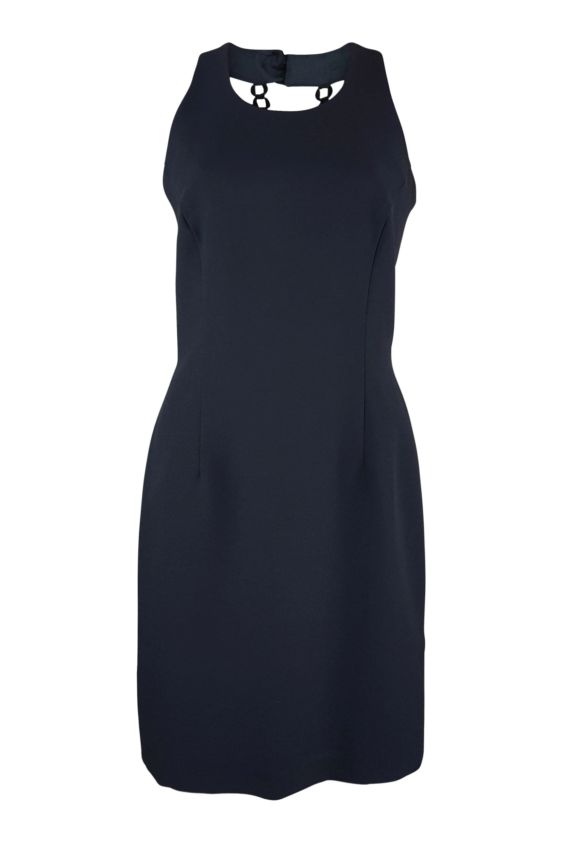 UNLABELLED Black Backless Sleeveless Shift Dress (S)