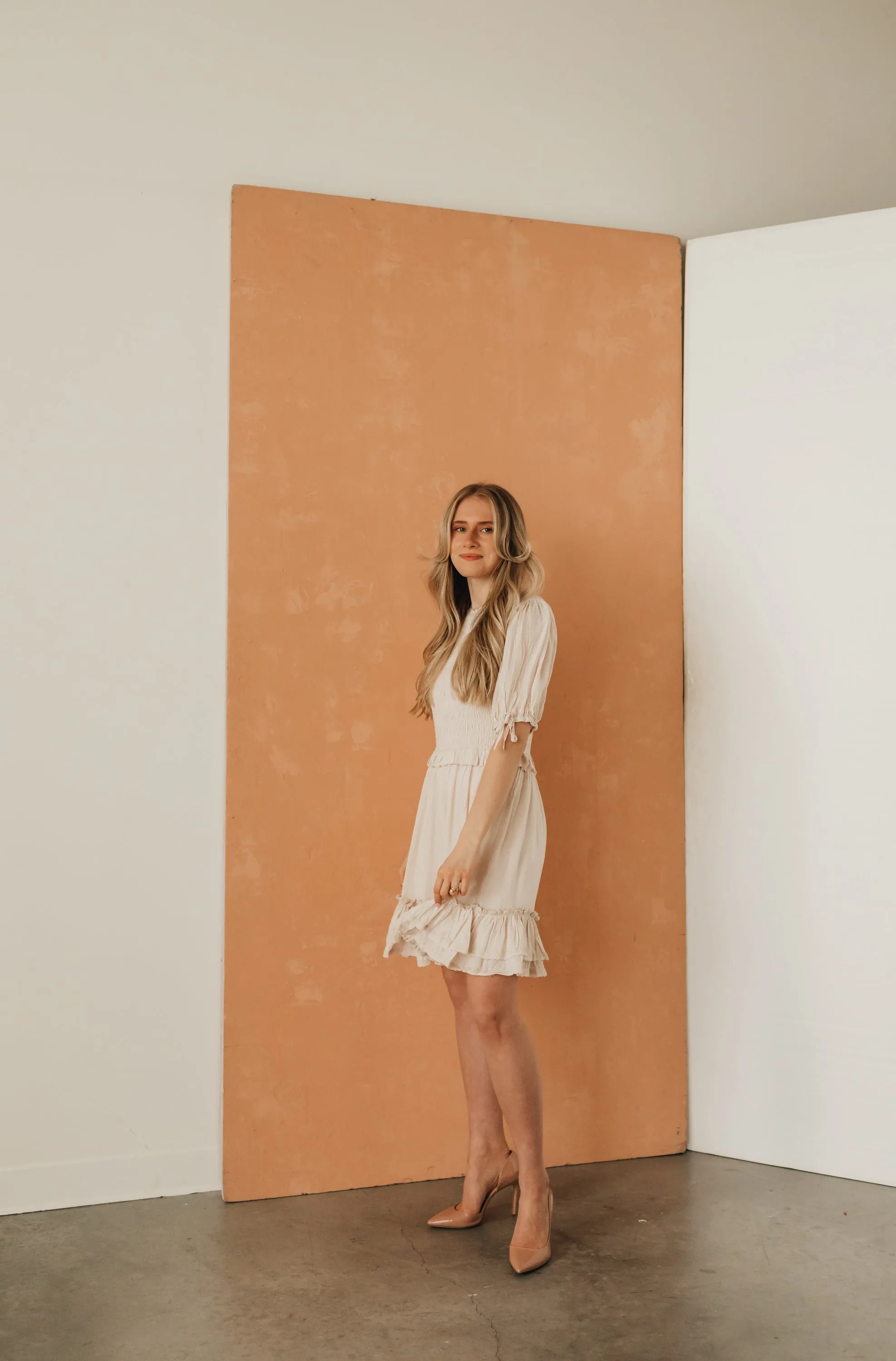 Vivian Dress in Beige